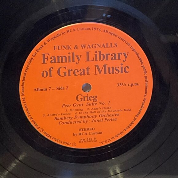 Piano Concerto In A Minor Peer Gynt Suite No. 1 (Vinyl, 1976) RCA Custom FW-307 - Picture 7 of 7